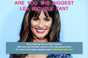 Are you a Huge Fan of Glee’s Lea Michele? Casting Call in New Orleans