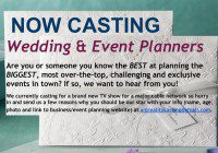 Wedding and Event planners for cable show
