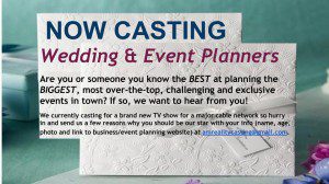 Wedding and Event planners for cable show