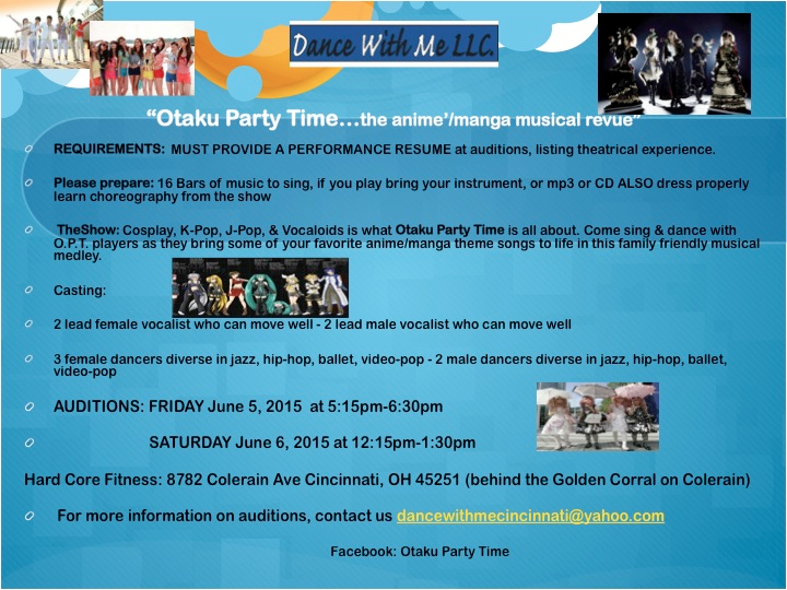 Audition flyer Cincinnati