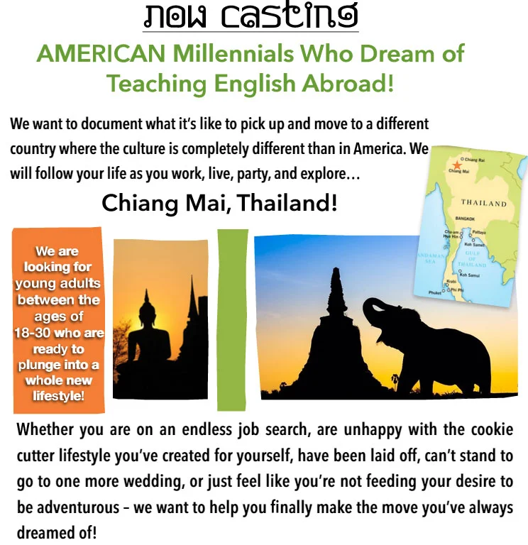Travel to Thailand for new reality show