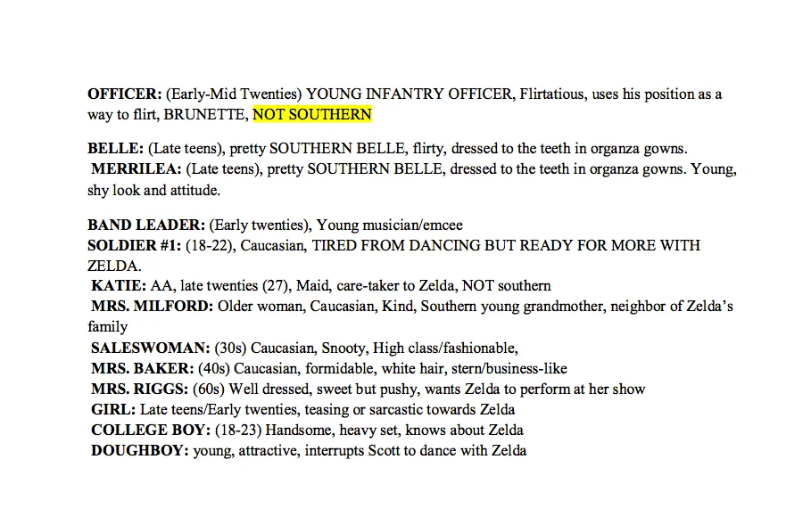 casting call for Amazon tv pilot Z