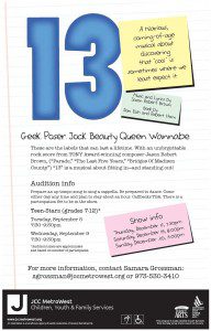 Read more about the article West Orange, NJ Auditions for Teen Musical “13”
