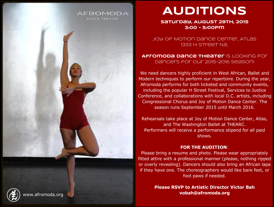Dance theater auditions in DC