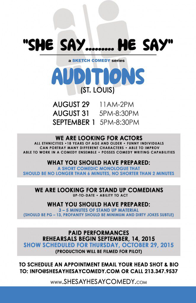 St. Louis sketch comedy auditions