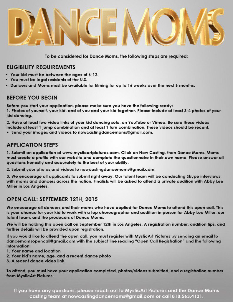 Dance Moms casting information