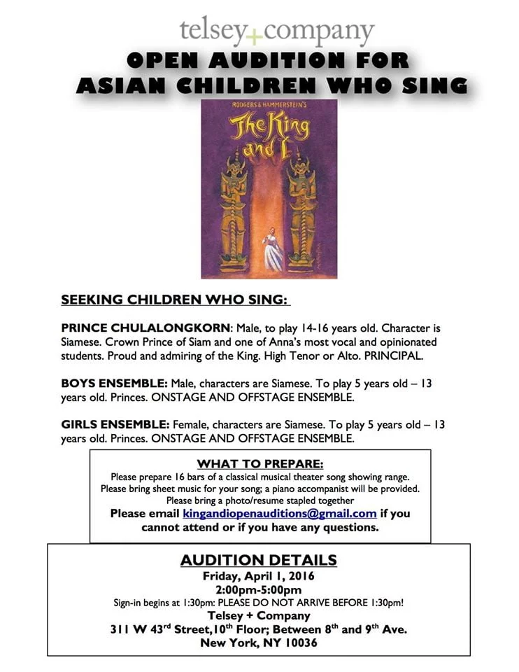 Broadway auditions for kids