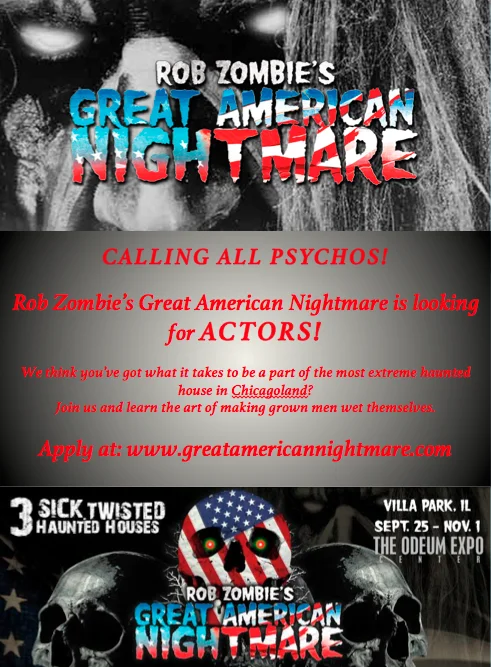 Chicago casting call for Rob Zombie show