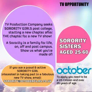Read more about the article Casting Call for Sorority Sisters Nationwide for New Reality Show