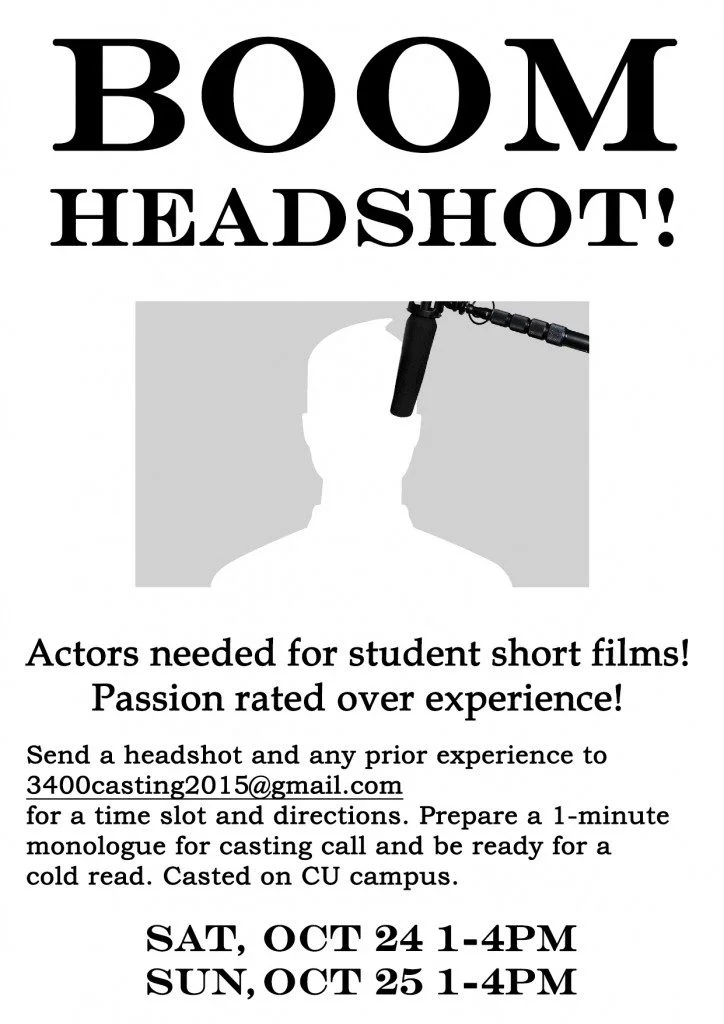 Boulder, Colorado short film casting
