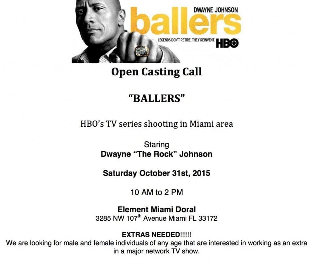 Ballers open casting call announced