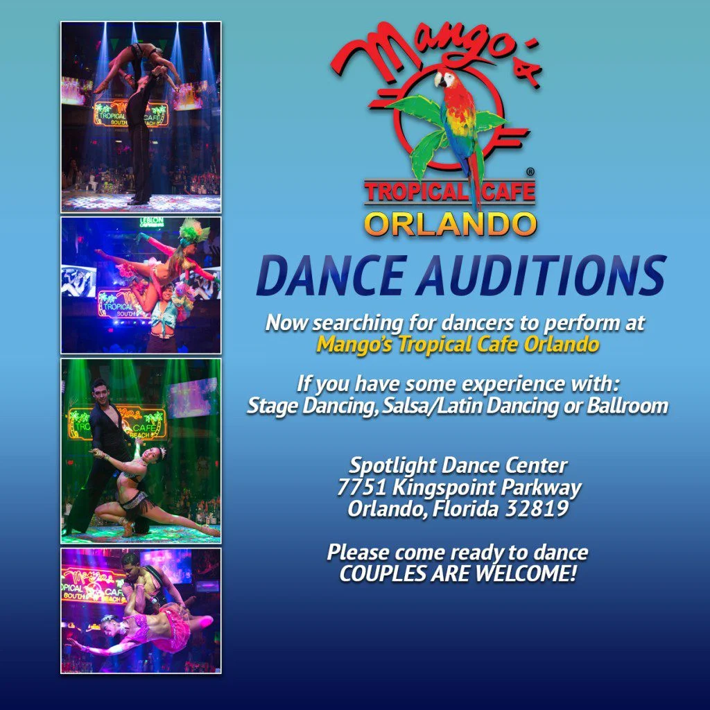 Salsa dancer auditions for Mango Cafe