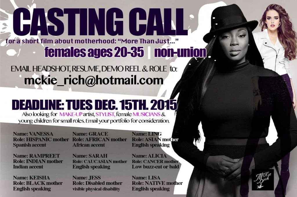 Toronto area acting auditions for Indie Short Film
