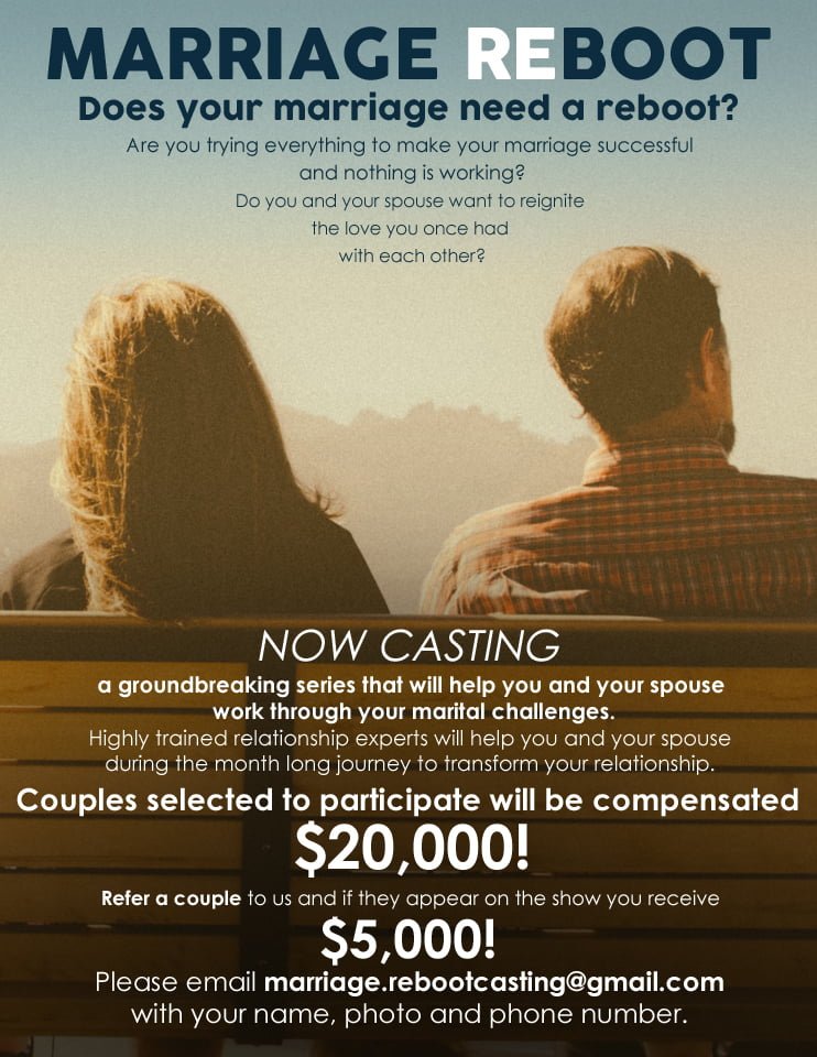 Marriage Reboot show casting in Texas