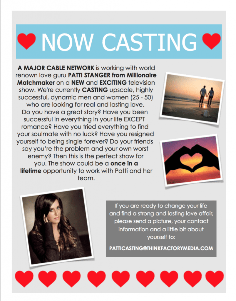 Millionaire Matchmaker New Show Casting Call