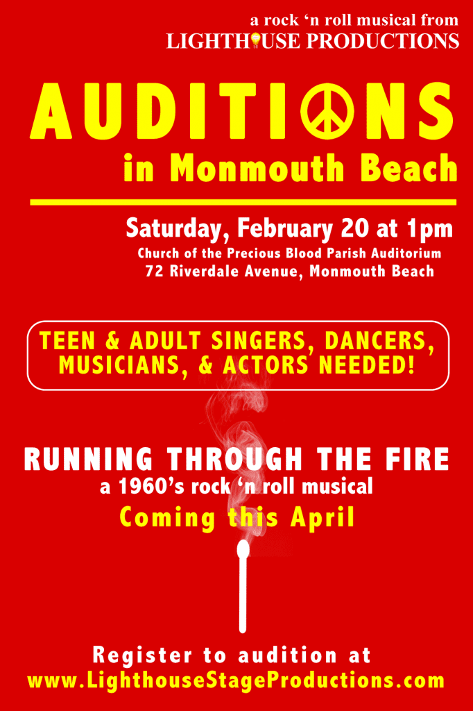 New Jersey audition flyer for rock musical