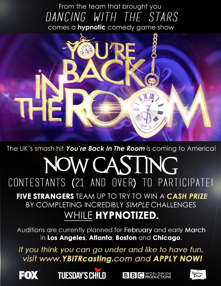 Casting call for You're Back in the room