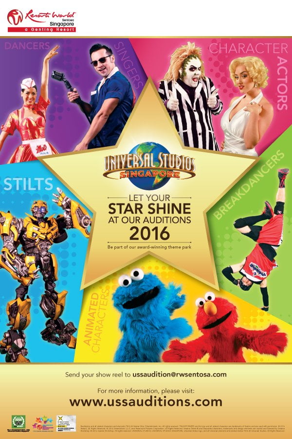 Universal Studios Casting Flyer