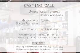 Singapore film auditions