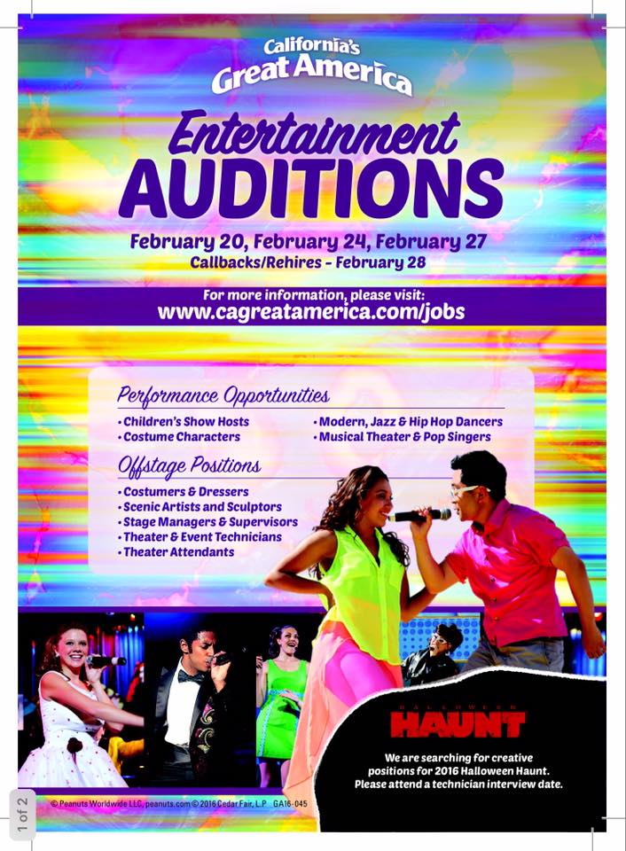 California's Great America Auditions