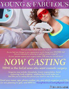 Read more about the article Casting Call for Teens Who Want Plastic Surgery and Their Parents