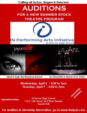 Theater Auditions in Indianapolis, IN for Indiana Performing Arts Initiative Production of “Jekyll & Hyde”