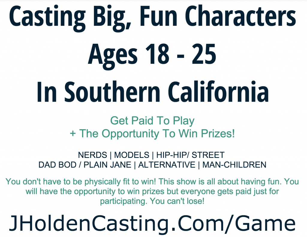 Casting call for game show in California