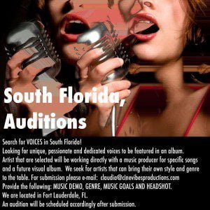 Singing Auditions in Ft. Lauderdale Florida