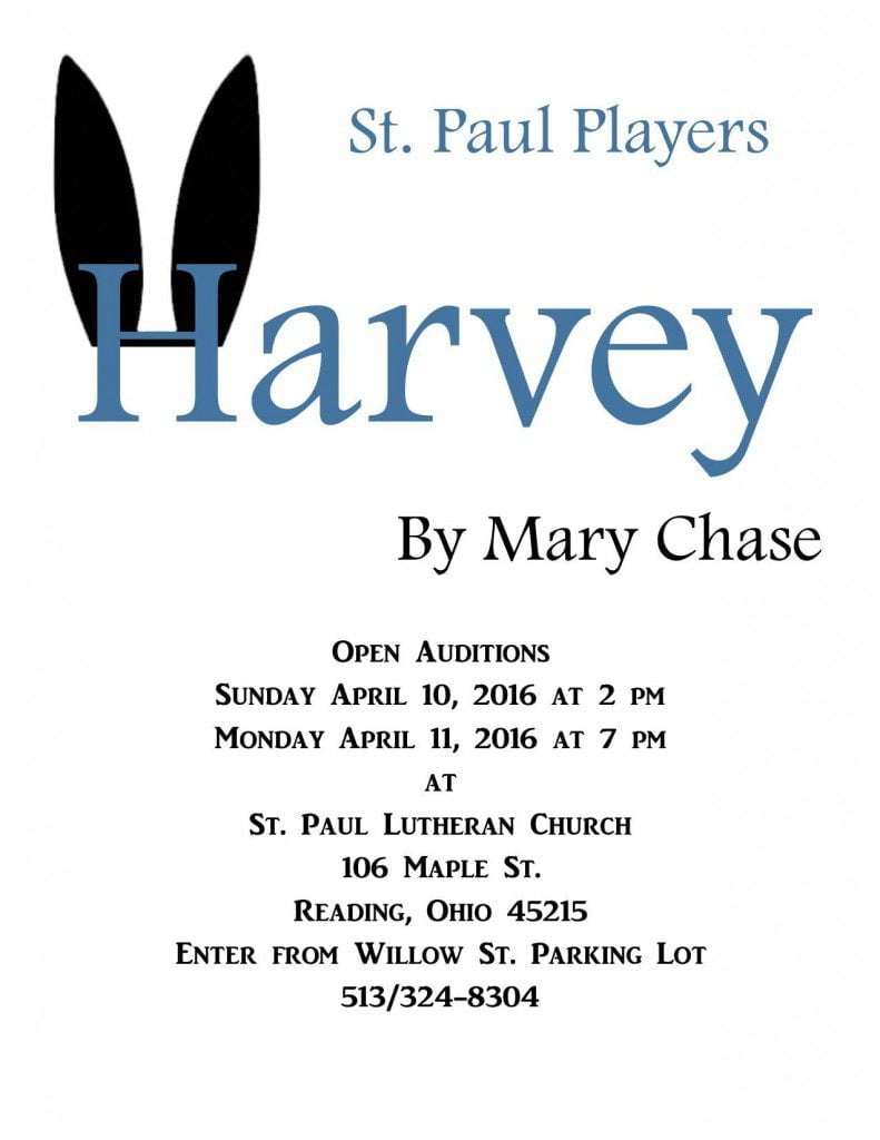 Theater auditions in Ohio for "Harvey"