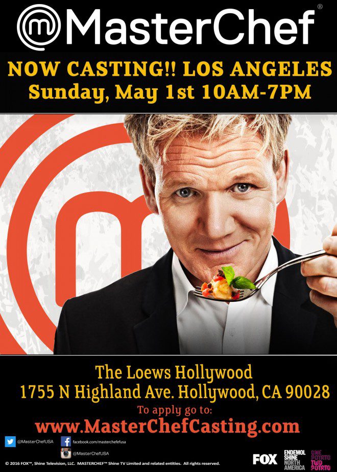 Fox’s MasterChef is on a National Talent Search and Holding Open ...