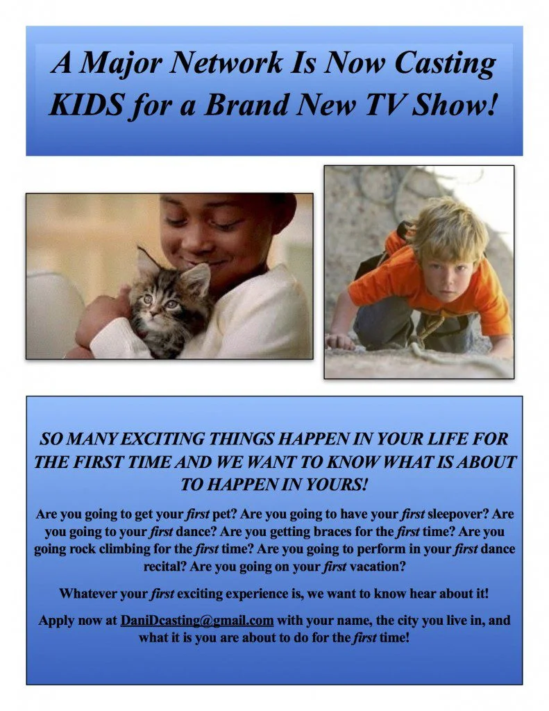 Major Network now casting kids