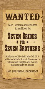 Read more about the article Utah Theater Auditions for “Seven Brides for Seven Brothers”