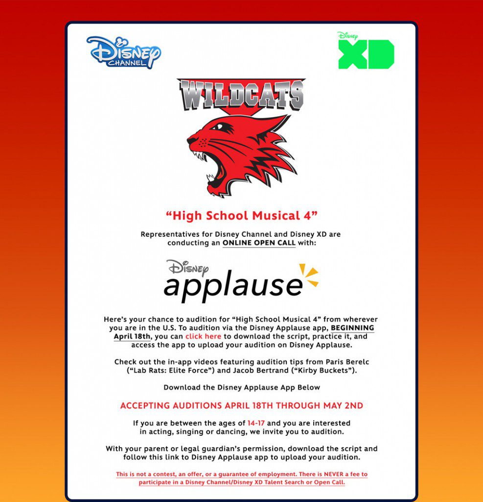 Disney Channel and Disney XD open auditions