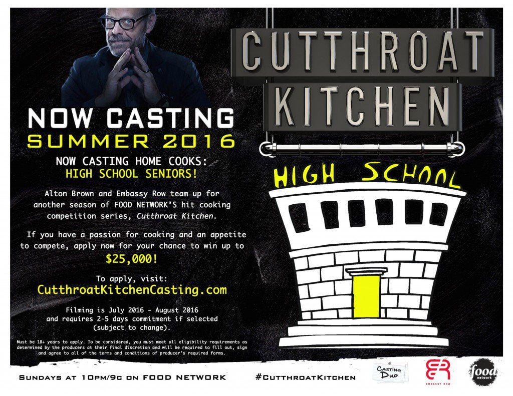 Cutthroat Kitchen Teen casting
