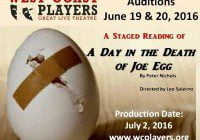 Joe Egg Play Clearwater Auditions