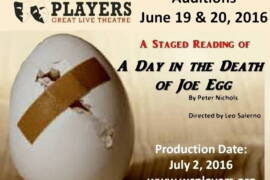 Joe Egg Play Clearwater Auditions