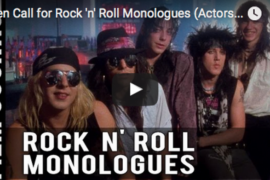 Open Call for Actors to Perform a Rock 'n' Roll Monologue