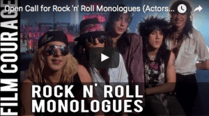 Open Call for Actors to Perform a Rock 'n' Roll Monologue