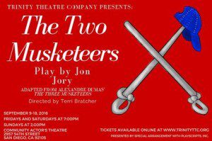 Read more about the article Auditions in San Diego for The Two Musketeers!