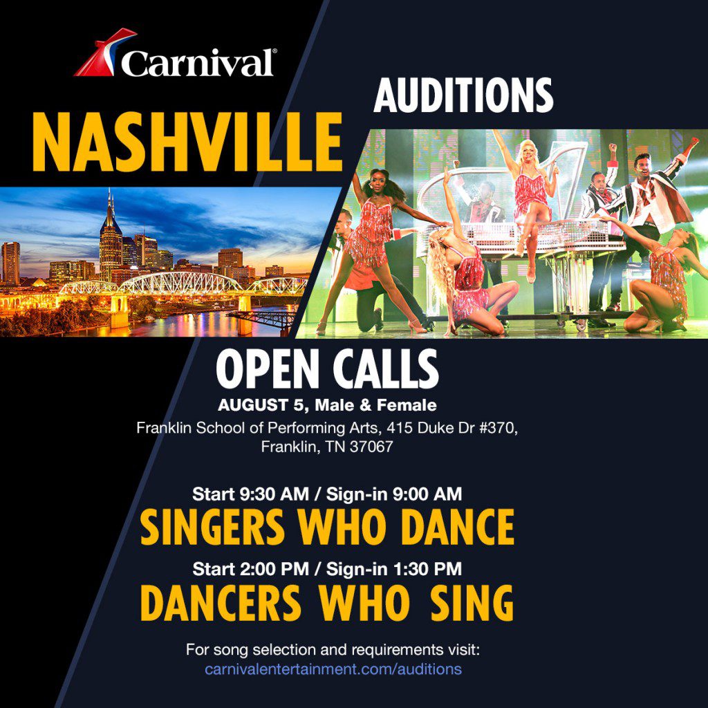 Nashville audition flyer