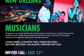 Carnival New Orleans cast call