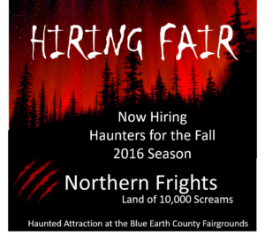 Scare Actors and Zombie Auditions in Minnesotta for “Northern Frights”