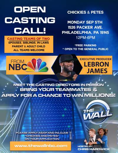 NBC The Wall casting notice for Philly