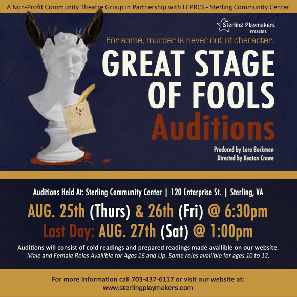 Read more about the article Open Auditions in Virginia for Shakespearean Character Mystery “Great Stage of Fools”