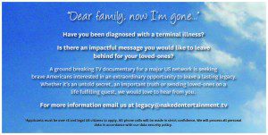 Read more about the article Major US Network Docu-Series Casting People With Terminal Illness