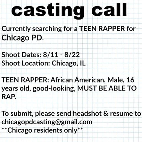 casting rapper on chicago PD