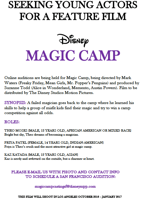 Disney Magic Camp auditions