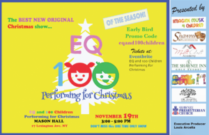 Open Auditions for Kids in NYC for Christmas Musical “EQ and 100 Children Performing for Christmas”