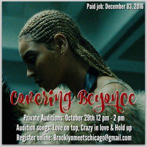 Open Auditions for Female Singers in Chicago for “Covering Beyonce: The Jay-Z Tribute Concert”