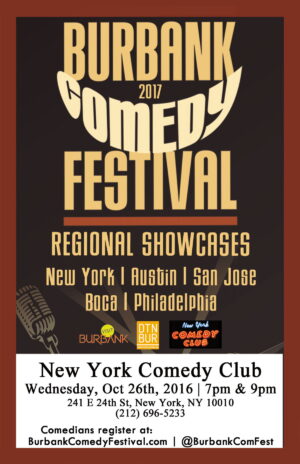Comedy Showcase in NYC Seeking Comedians